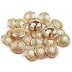 Metal Button size 40', gold, 5 pc.