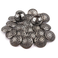 Metal Button size 40', nickel antik, 5 pc.