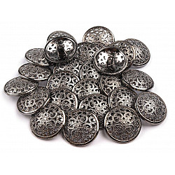 Metal Button size 40', nickel antik, 5 pc.