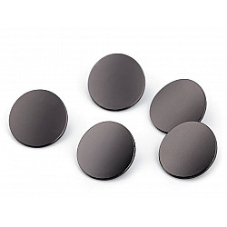 Metal Button size 32', black nickel, 5 pc.