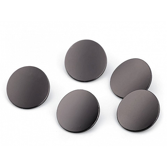 Metal Button size 32, black nickel, 5 pc.