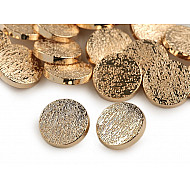 Metal Button 36', gold lt., 5 pc.