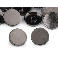 Metal Shank Button size 32', black nickel, 10 pc.