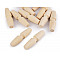 Wooden Toggle Button 15x60 mm, ivory, 10 pc.