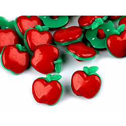 Children's Button size 28' Apple, red, 50 pc.