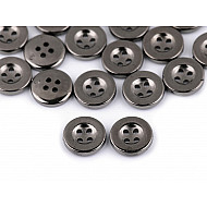 Plastic Button size 24', black nickel, 20 pc.