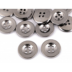 Plastic Button size 40', black nickel, 20 pc.