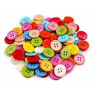 Button size 24', mix of colours, 100 pc.