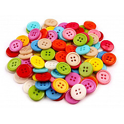 Button size 24', mix of colours, 100 pc.