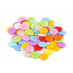 Button mix of colours size 28', mix, 100 pc.