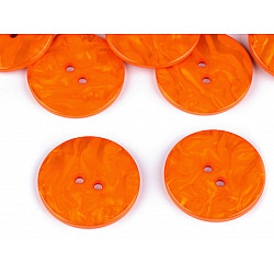 Pearlescent Button size 60', orange, 5 pc.