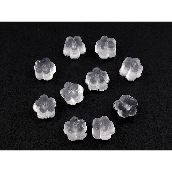 Earring Stoppers 3x5 mm, Transparent, 5 g