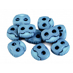 Cord Lock Stopper Toggles 20x20 mm 2-hole (package 10 pc.) - blue-violet