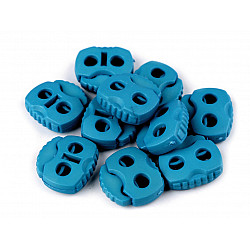 Cord Lock Stopper Toggles 20x20 mm 2-hole (package 10 pc.) - paraffin blue