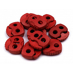 Cord Lock Stopper Toggles 20x20 mm 2-hole (package 10 pc.) - dark red