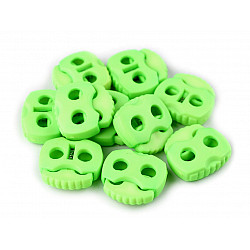 Cord Lock Stopper Toggles 20x20 mm 2-hole (package 10 pc.) - electric green