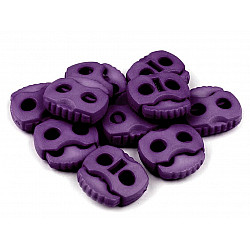 Cord Lock Stopper Toggles 20x20 mm 2-hole (package 10 pc.) - violet