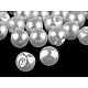 Sew-on Faux Pearl Bead / Button Ø10 mm, pearlwhite, 20 pc.