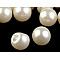 Sew-on Faux Pearl Bead / Button Ø14 mm, pearl, 10 pc.