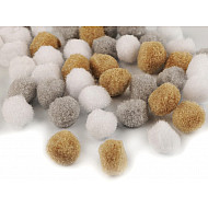 Pom Pom Ø20 mm, beige, 1 bag