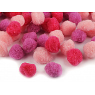 Pom Pom Ø20 mm, pink, 1 bag