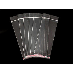 Clear Plastic Self-Adhesive Seal Bags w/ Hang Hole 10x22 cm (package 100 pc.)