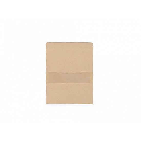 Paper Bag with Window Natural, small size (package 10 pc.) - (10 x 15 cm) natural medium