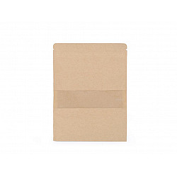 Paper Bag with Window Natural, small size (package 10 pc.) - (12 x 18 cm) natural medium