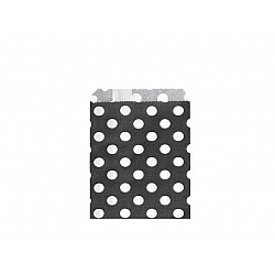 Paper Bag 10x14 cm (package 100 pc.) - white-black - polka dots