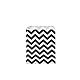 Paper Bag 10x14 cm (package 100 pc.) - white-black - chevron