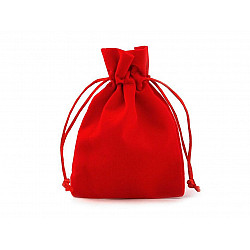 Velvet Gift Pouch 8.5x11 cm - red