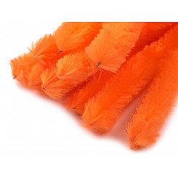 Fuzzy Chenille Wire Sticks Ø15 mm length 30 cm, orange, 10 pc.