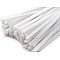 Fuzzy Chenille Wire Sticks Ø6 mm length 30 cm, white, 20 pc.