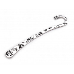 Bookmark Flowers, Butterfly 7x80 mm, platinum