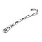 Bookmark Flowers, Butterfly 7x80 mm, platinum