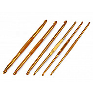 Set of Double Sided Crochet Hooks, copper