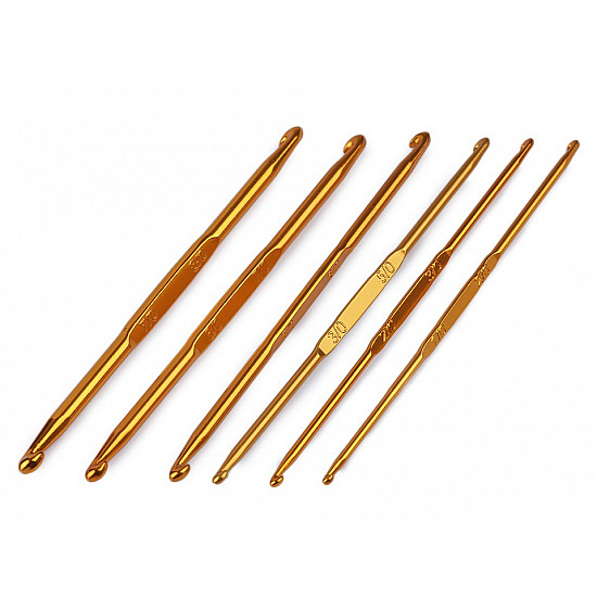 Set of Double Sided Crochet Hooks, copper