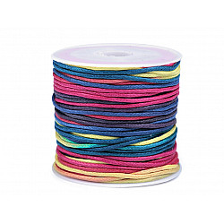 Cotton Cord / String Ø1 mm rainbow - multicolor, 1 Buc.