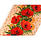 Cotton Waffle Pique Fabric Poppies - (sale by the meter)