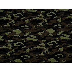 Single Knit Cotton Jersey Fabric, Green Camouflage (sold by the meter)