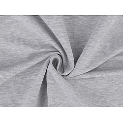 Single Knit Cotton Jersey Fabric (sold by the meter) - very light grey - brindle