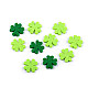 Felt Clover Leaf Ø20 mm, mix of colours, 10 pc.