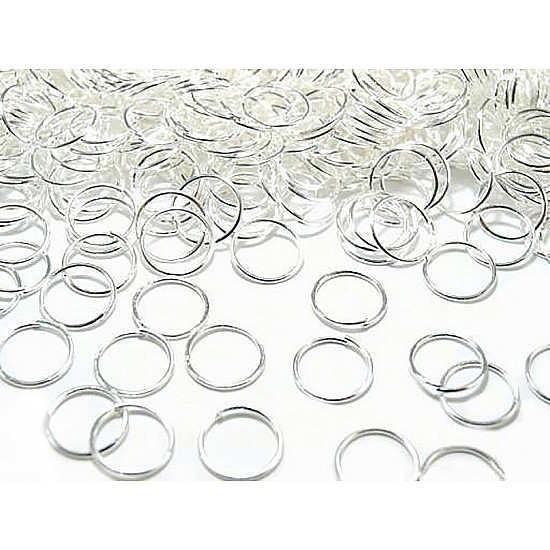 Jump Ring Ø 8 mm, silver light, 10 g