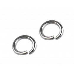 Stainless Steel Jump Ring Ø6 mm, platinum, 25 pc.