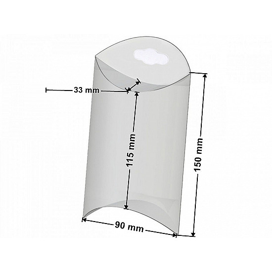 Clear Packaging Box with Hang Hole 10x15 cm, Transparent, 5 pc.