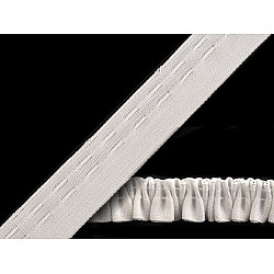 Curtain Heading - Smocking Pleat width 20 mm, White, 50 m