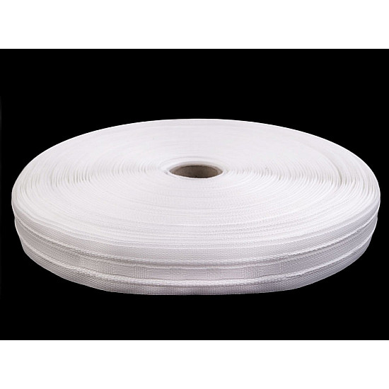 Pencil Pleat Curtain Heading Tape 2 width 25 mm, white, 50 m