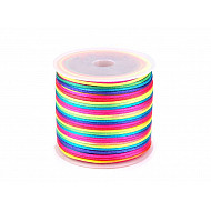 Rattail Rainbow Satin Cord Ø1 mm, 27 ml