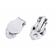 Clip On Earring Finding 10x18 mm, platinum, 10 pc.