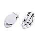 Clip On Earring Finding 10x18 mm, platinum, 10 pc.